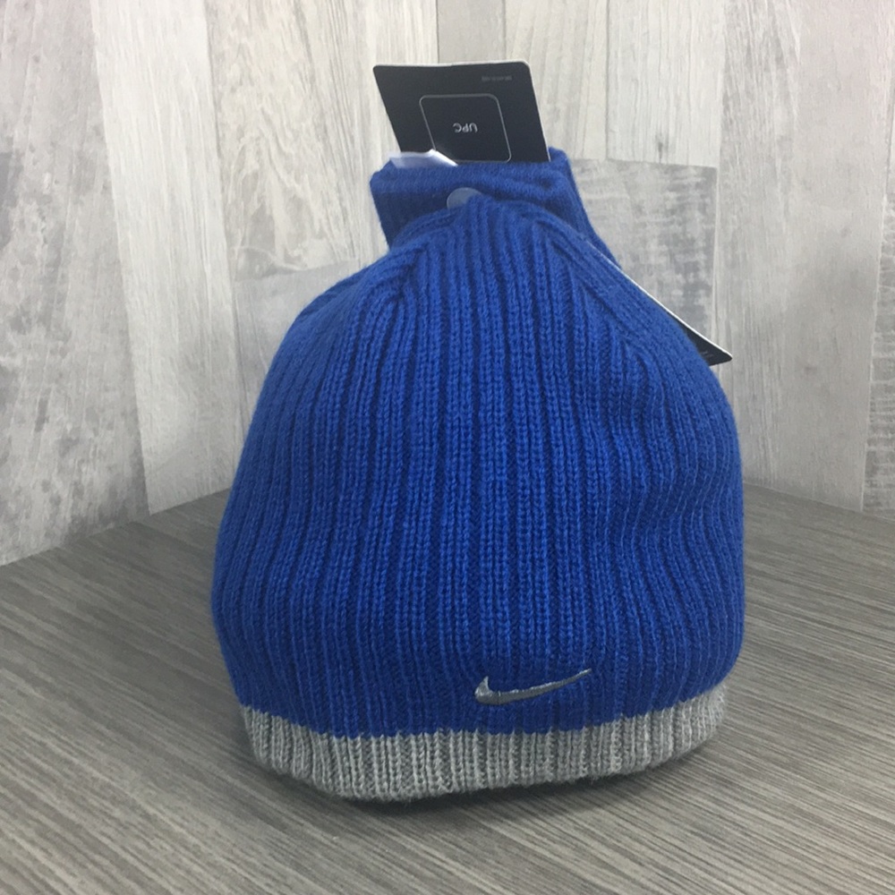 Nike Boy's Boy`s Knit Beanie & Gloves Set gym blue - Picture 3 of 8